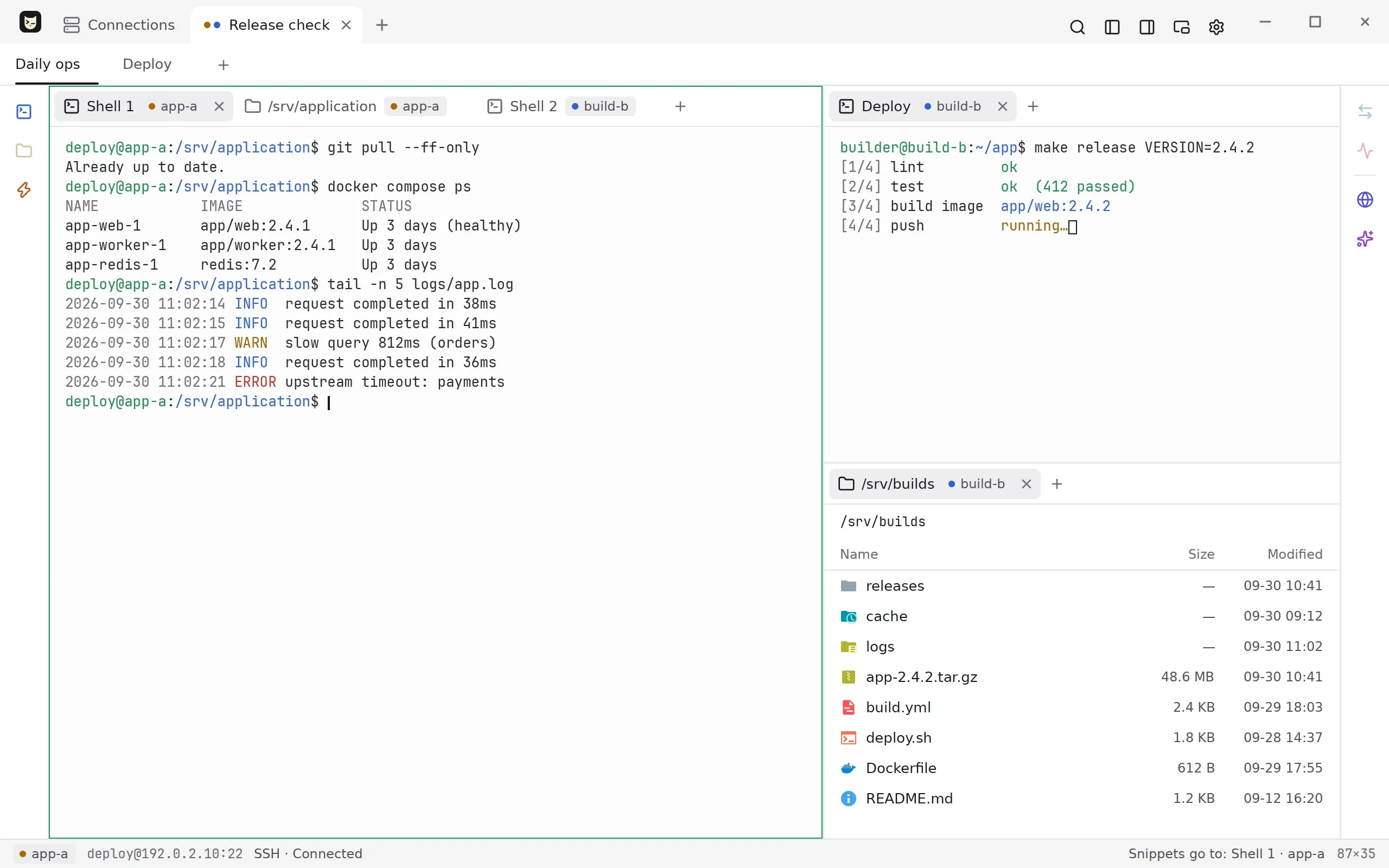 The workbench in the light theme, with Lucide icons colored by tool on the left and right toolbars.